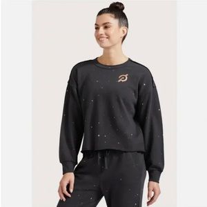 SET- PELOTON SHINE SWEATPANTS & SWEATSHIRT SET GREY (Size L)